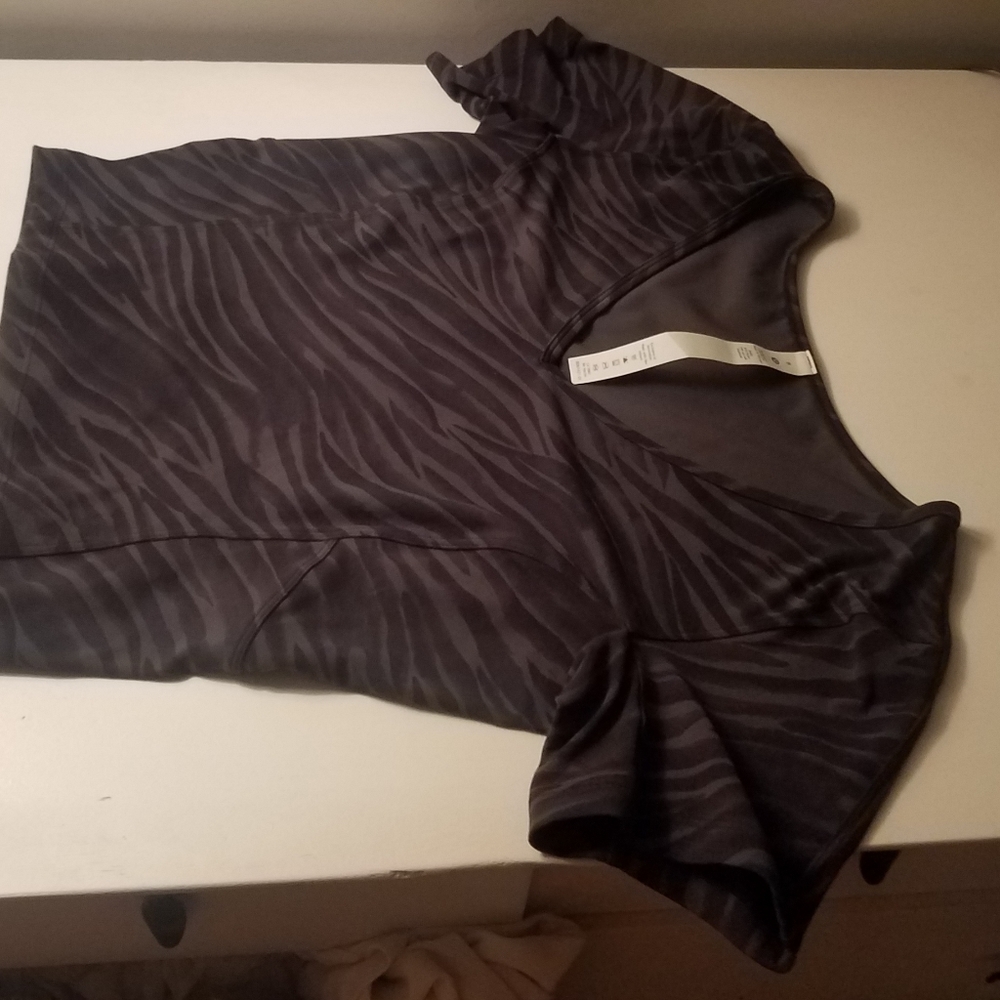 Lululemon Grey/Black Zebra workout top